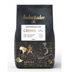 Кофе в зернах Ambassador Crema Professional series в эконом пакете 1 кг