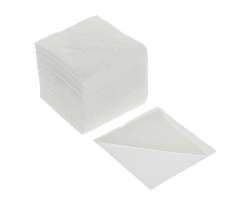 Одноразовые 1-слойные бумажные салфетки Nega Белые 24×24 см с тиснением пачка 100 шт.