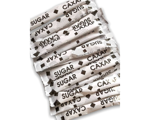 Сахар порционный в стиках по 5 г коробкой 2000 шт. 10 кг