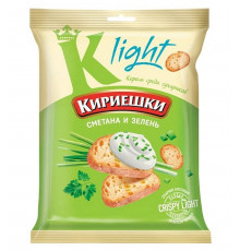 Сухарики Кириешки Light Сметана и зелень 33 грамма