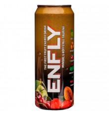 Безалкогольный тонизирующий энергетический газированный напиток Enfly Миндаль 450 мл жестяная банка