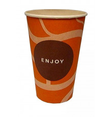 Бумажный стакан для кофе и горячих напитков Huhtamaki SP16S Enjoy 400 / 473 мл