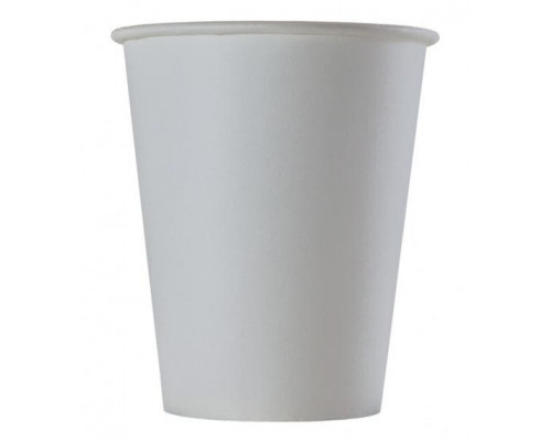 Белый бумажный стакан для кофе и горячих напитков 300 мл диаметром 90 мм