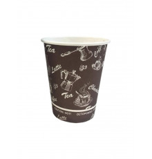 Вендинговый бумажный стакан для горячих напитков Global cups объём 150 мл диаметром d=70 мм (евро-ве