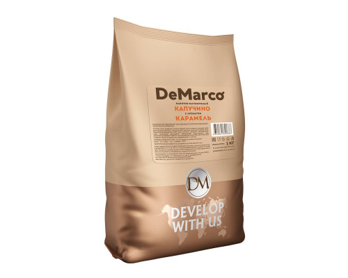 DeMarco быстрорастворимый вендинговый Капучино с ароматом Карамели в мягком пакете 1 кг