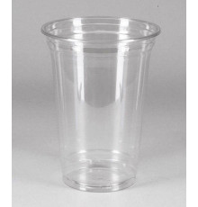 Прозрачный пластиковый (ПЭТ) стакан-шейкер для холодных продуктов 400 мл