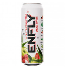 Безалкогольный тонизирующий энергетический газированный напиток Enfly Natural 450 мл жестяная банка