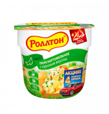 Роллтон Пюре картофельное с куриным вкусом 40 г СТАКАН