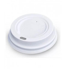 Белая пластиковая (PS) крышка с открытым прорубным питейником для вендинговых кофе-автоматов
