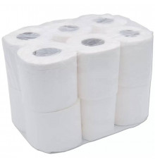 Туалетная бумага Перо 2-слойная белая на втулке