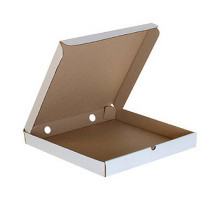 Коробка для пиццы Белая-крафт самосборная 250×250×40 мм