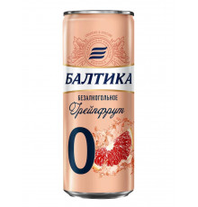 Пиво Балтика 0 Грейпфрут светлое 330 мл ж/б