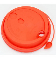 Пластиковая крышка с колпачком на поводке FLIP-TOP Красная Матовая диаметр 90 мм
