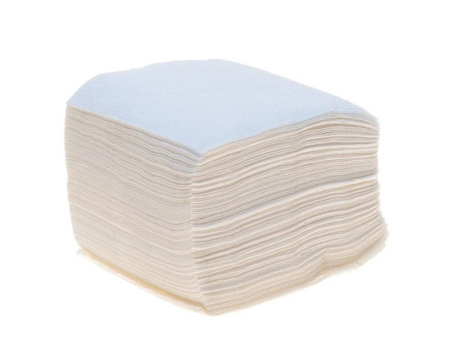 Одноразовые 1-слойные бумажные салфетки TaMbien Белые 24×24 см с тиснением пачка 100 шт.