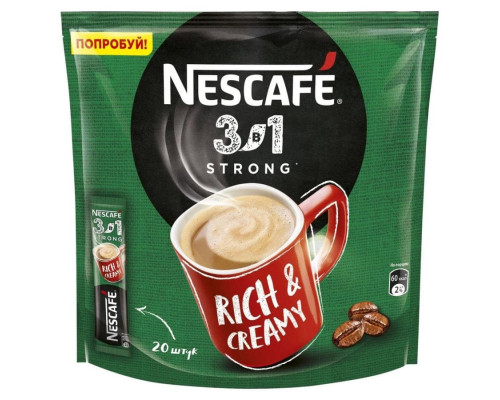Кофе Nescafe 3 в 1 Strong Крепкий стик 14.5 г
