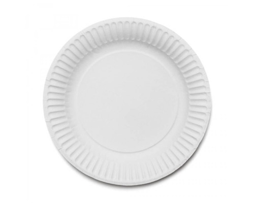 Тарелка бумажная Snack Plate белая мелованная ∅ 180 мм