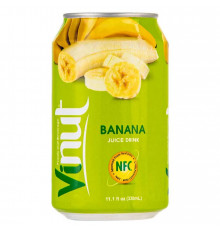 Напиток сокосодержащий негазированный Vinut Банан 330 мл в жестяной банке