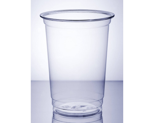 Прозрачный стакан-шейкер для холодных продуктов ПЭТ 400 мл