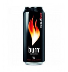Cильногазированный тонизирующий энергетический напиток Burn 500 мл ж/б