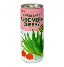 Напиток безалкогольный негазированный Lotte™ Aloe Vera Cherry в жестяной банке 240 мл