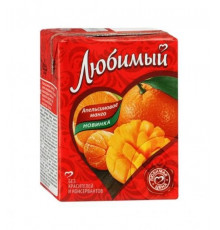 Сок Любимый Апельсиновое Манго 200 мл тетрапак
