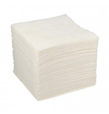 Одноразовые 1-слойные бумажные салфетки TaMbien Белые 24×24 см с тиснением пачка 100 шт.
