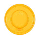 Желтая PS крышка с отламываемым питейником для стаканов ∅ 90 мм