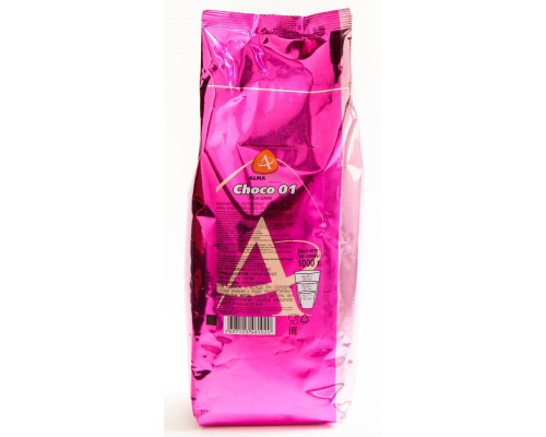 Горячий вендинговый шоколад Almafood Choco-01 Rich Dark с высоким содержанием какао, пакет 1 кг