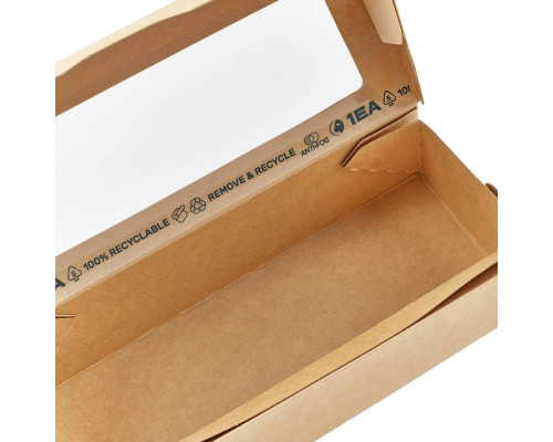 Картонный контейнер OneBox 500 мл 170×65×40 мм Kraft