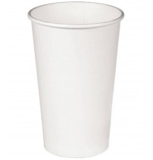 Однослойный БЕЛЫЙ бумажный стакан для холодных напитков 500 (600) мл диаметр 90 мм