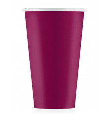 Бумажный стакан для горячих напитков ECO CUPS Бордо 450 мл диаметром 90 мм