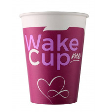Бумажный стакан для горячих напитков Wake Me Cup 300 мл диаметр 90 мм по 50 шт. в тубе