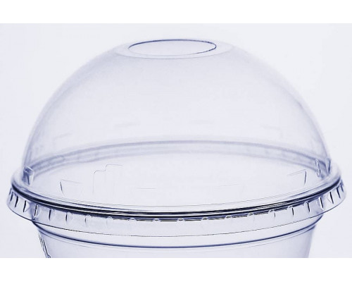 Крышка Veggo купольная прозрачная с отверстием d=95 мм ПЭТ
