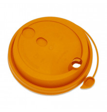 Пластиковая крышка flip-top Оранжевая матовая диаметр 80 мм