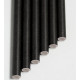 Коктейльные бумажные чёрные трубочки для бутылок 230 мм d=6 мм 250 шт.