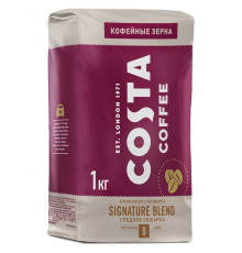 Кофе в зернах Costa coffee Signature blend в экономичном пакете 1 кг