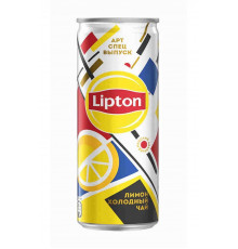 Холодный чай Лимон Lipton Tea 250 мл в жестяной банке