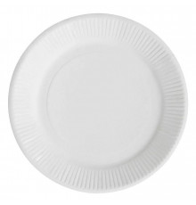 Тарелка бумажная Snack Plate белая мелованная ∅ 230 мм