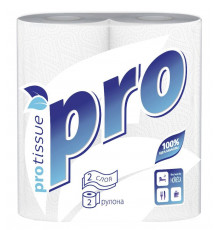Полотенце бумажное PROtissue Premium 2-слойное 2 рулона в пачке