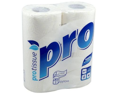 Полотенце бумажное PROtissue Premium 2-слойное 2 рулона в пачке