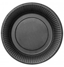 Тарелка бумажная Черная Ромашка d=230 мм