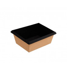 Картонный контейнер-салатник OneClick 250 мл Чёрный 85×100×45 мм