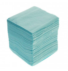Одноразовые 1-слойные бумажные салфетки TaMbien Голубые 24×24 см с тиснением 400 шт.