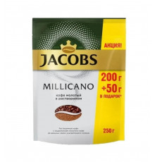 Растворимый кофе с содержанием молотого кофе ультратонкого помола Jacobs Millicano Якобс Миликано 25