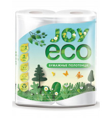 Полотенце бумажное JOY Eco 2-слойное 2 рулона в пачке