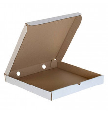 Коробка для пиццы Белая-крафт самосборная 300×300×40 мм