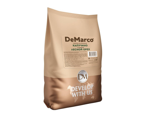 Капучино DeMarco с ароматом Лесного ореха в мягком пакете 1 кг