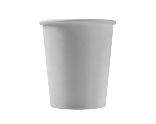 Белый бумажный стакан для кофе и горячих напитков 250 мл диаметр 80 мм