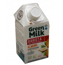 Напиток Green Milk Barista Professional Almond из миндаля на рисовой основе в коробке тетрапак 500 м