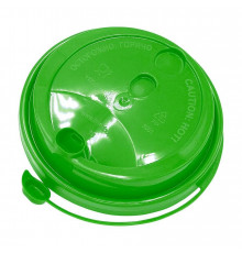 Пластиковая крышка с колпачком на поводке FLIP-TOP Салатовая диаметр 80 мм
